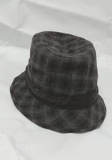 Vintage checkered wool bucket - vintage,