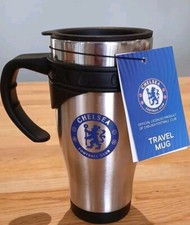 Chelsea FC Handled Travel Mug thermos - Brand New Official Merchandise