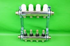 Polypipe Reliance 15mm 4 Port Stainless Steel Underfloor Heating Manifold (D101)