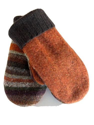 Handmade 100 wool mittens - 100%,