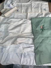 Vintage Pre Stamped Embroidery Linens Tablecloths Job Lot (B43