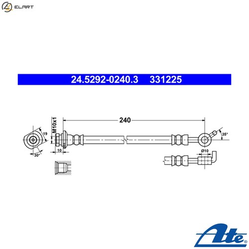 Brake hose 5292 0240 - hose, 24.5292-0240.3