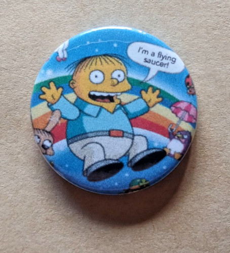 Ralph wiggum simpsons button - wiggum,