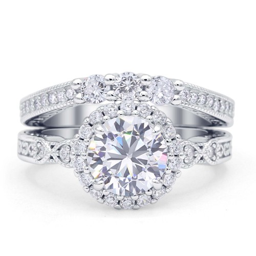 Halo bridal set piece round - halo,