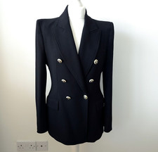 Zara Listing Classic Black Double Breasted Blazer Jacket Size M Medium 10 12