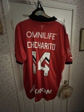 Puma Chivas Men's Home Authentic Jersey 23/24 Legend Chicharito #14 - Red/White 