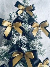 Christmas Tree black gold Bows X20 Christmas Tree Decorations