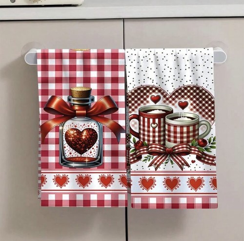 2pcs country red kitchen - 2pcs,