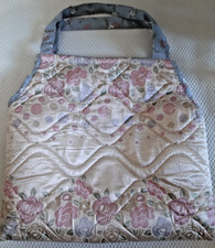 vintage Retro Handmade quilted Knitting/craft/sew bag with handles