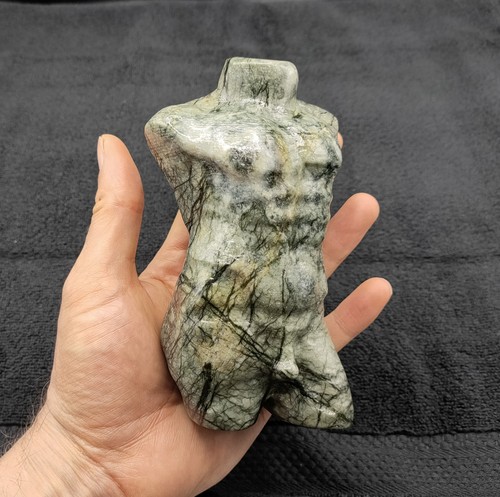 Large serpentine jade male - serpentine, in