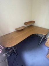 Large Corner Desk with Monitor Stand And Shelf - IKEA