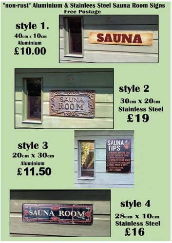 Sauna room hot tub signs - room,