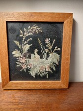 ANTIQUE WOOLWORK  PICTURE