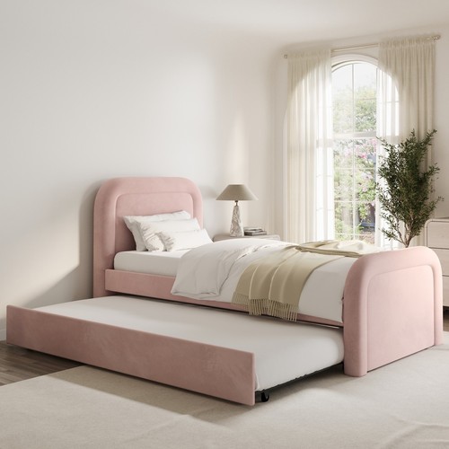 Pink velvet single guest - pink,