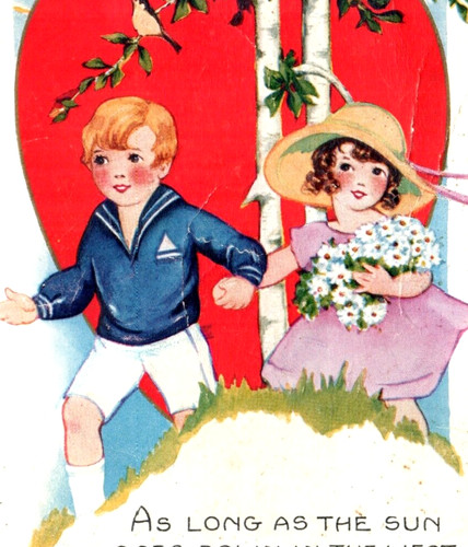 Valentine greeting antique - valentine,
