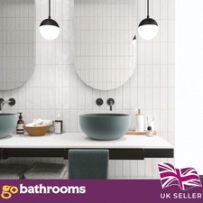 Ceramic White Wall Tile Gloss Matt Square Rectangle Brick Metro Bathroom Per Box