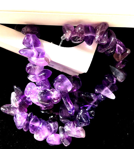 Purple amethyst gemstone chip - gemstone,