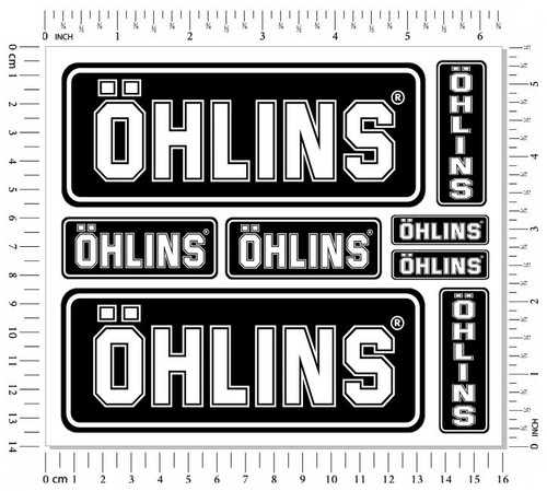 Ohlins fork shock stickers set - shock,