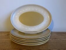 DENBY ODE OVAL STEAK PLATES X6 (Medium Plates) 24cm