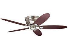 Flush mount ceiling fan Hunter Low Profile Brushed Chrome 112cm 44" & 132cm 52"