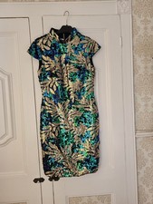 Beautiful Shein Green, Gold, Purple Sequin Zip Dress Size M