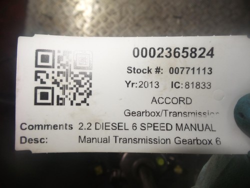 Honda accord gearbox 2013 - gearbox,