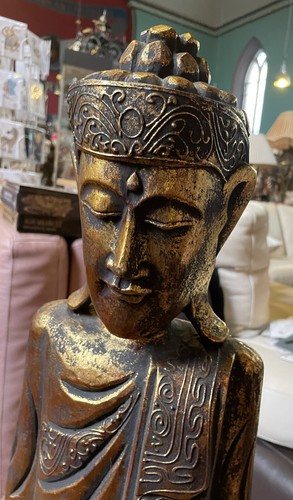 Buddha wood statue hand - hand, carved