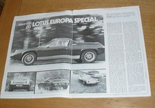 Lotus Europa Special Motor Magazine Reprint Brochure 1973
