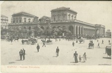 NAPLES - RAILWAY STATION VINTAGE POSTCARD