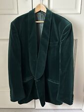 Beautiful Bottle green Velvet Smoking Jacket. 