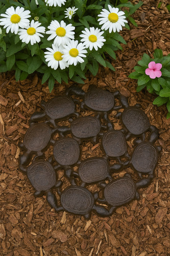 Cast iron turtle stepping - cast,