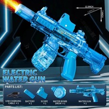 Electric Water Gun LED Toy  Auto Fire Toy Large Capacity Outdoor Kids Gift M416