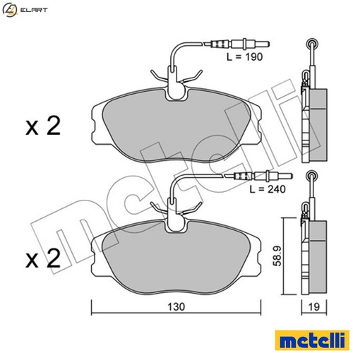 Brake pad set disc - disc,