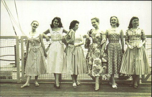 Vintage fashion postcard - fashion,