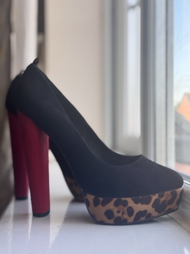 Leopard skin platform shoes - skin,