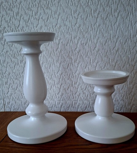 Pair white metal ikea - pair,