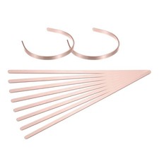 10Pcs Bracelet Blanks, 3/16 x 6" Copper Cuff Bangle Blanks (Rose Gold, 1mm T)