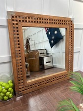 Sofa Workshop Knuckle Joint Square Mirror in Reclaimed Teak & Steel RRP:£2225