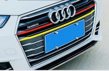  ABS Germany Flag Style kidney grille insert stripes For Audi A4 2017-2018 