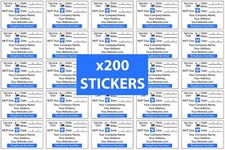 200 MOT & Service Reminder Sticker With Your Name and Address Garage Stickers