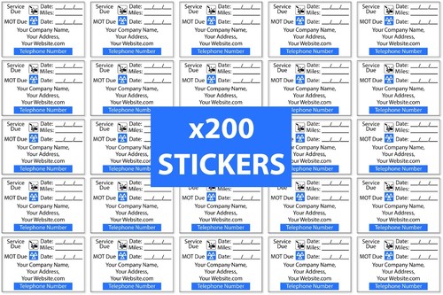 200 mot service reminder - mot,