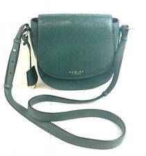 Radley London Liverpool Street 2.0 Faux Croc Medium Flapover Crossbody Bag Green