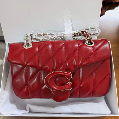Coach red quilted leather - coach,
