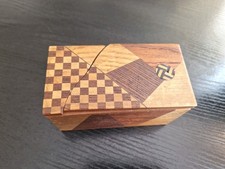 Vintage Japanese Handmade  Wooden  Money Box . 