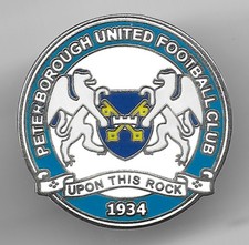 Peterborough United Enamel Football Badge with brooch fastening  (ref: W&W001)