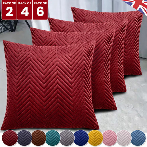 Quilted velvet cushion covers - quilted,