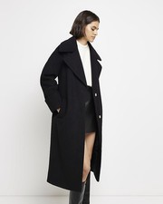 River Island Womens Black Coat Size 8