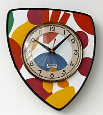 NEW 27cm Modern Style Wall Clock - Handmade Mid Century Retro Vintage Vibrant