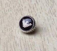 Black silver watch crown - &,