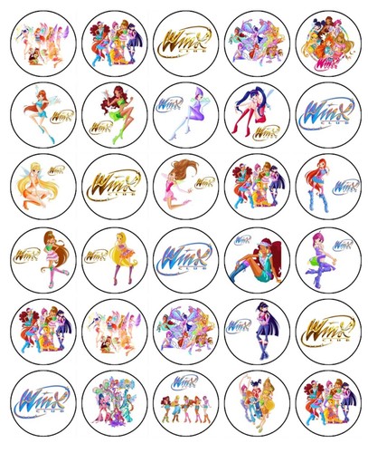 Winx club cake topper edible - club,
